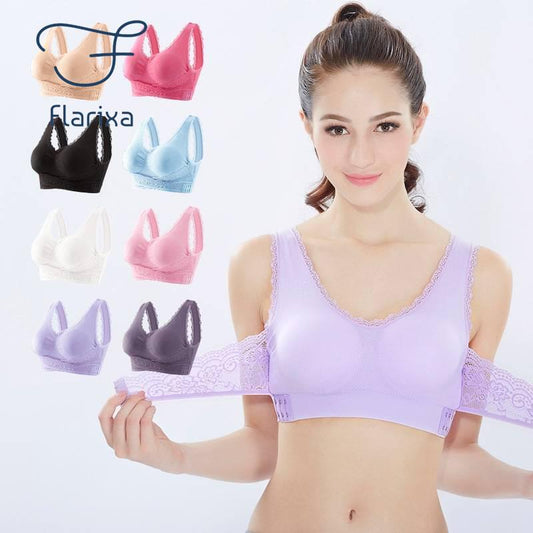 Front Cross Side Buckle Gathered Sports Bra
